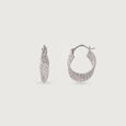 Groovy Twist Silver Earrings,,hi-res view 4