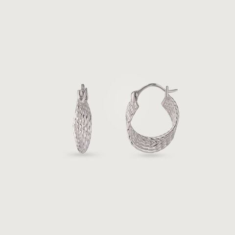 Groovy Twist Silver Earrings