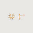 Radiant Sunburst Diamond Stud Earrings,,hi-res view 4