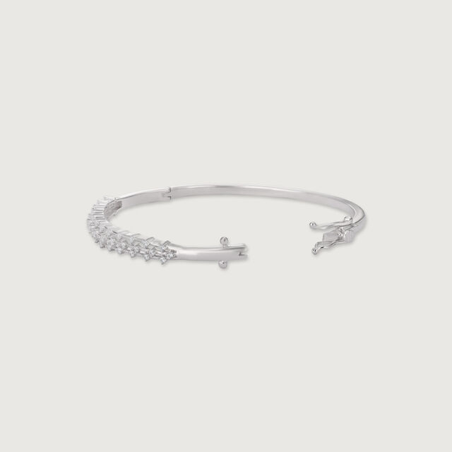 Glam Tiered Silver Bangle,,hi-res image number null