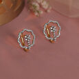 Radiant Grace Gold & Diamond Hoop Earrings,,hi-res view 1