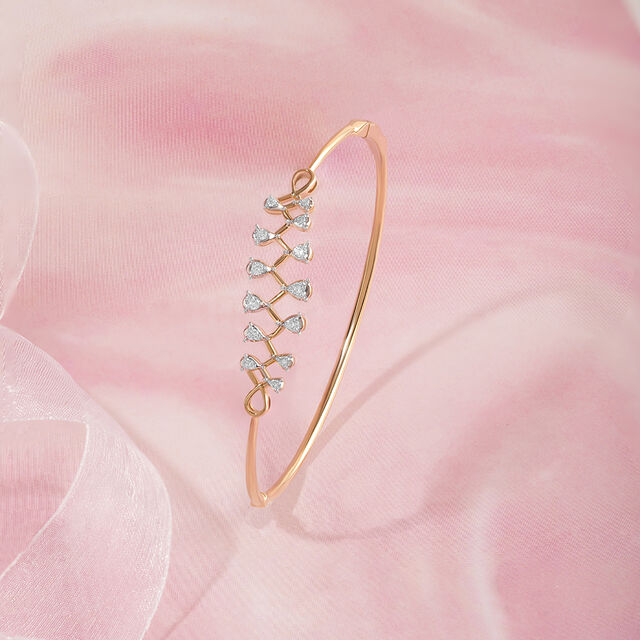 Lippan Elegance Gold & Diamond Bangle,,hi-res image number null