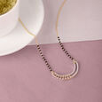 Elegant Curve Gold and Diamond Mangalsutra,,hi-res view 1