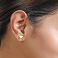 14KT Yellow Gold Subtle Elegance Stud Earrings,,hi-res view 3