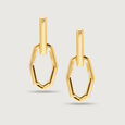 Heptagonal Elegance 18KT Drop Earrings,,hi-res view 4