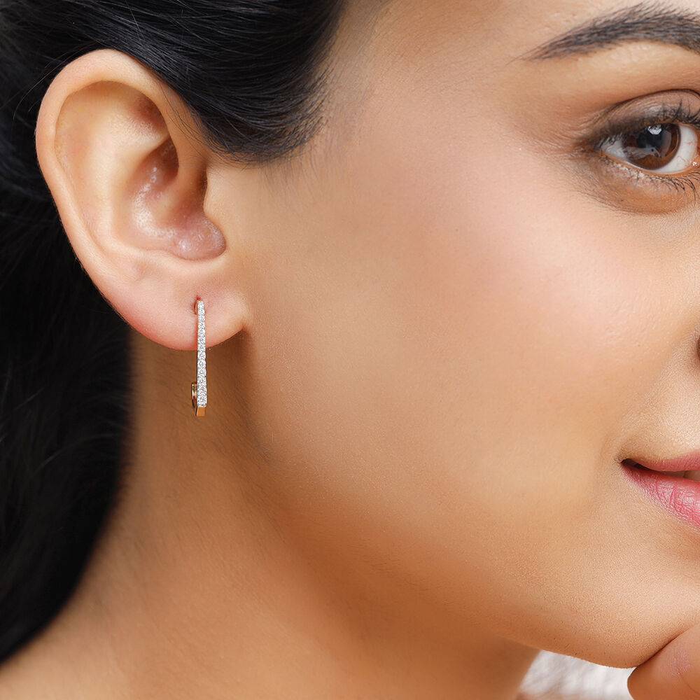 Diamond hoop earrings tanishq top
