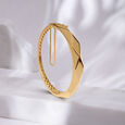 Angular Elegance 18KT Gold Bangle,,hi-res view 1
