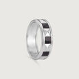 Bold Facet Silver Ring,,hi-res view 3