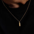 Faceted Textured Gold Pendant,,hi-res view 2