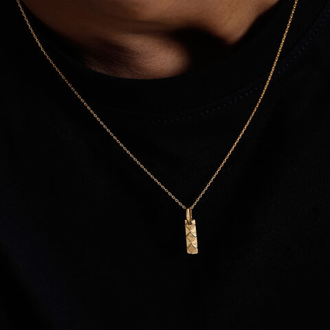 Faceted Textured Gold Pendant