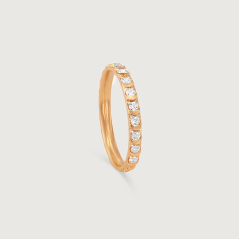 Crescent Moon Diamond Ring