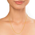 18KT Yellow Artistic Gold Chain With A Delicate Link Pattern,,hi-res view 3