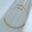Chic Statement Gold & Diamond Necklace,,hi-res view 1