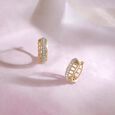 Stellar Edge Diamond Hoop Earrings,,hi-res view 1