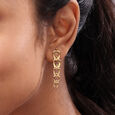 Cubist Couture 14KT Yellow Gold Drop Earrings,,hi-res view 2