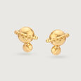 Elegant Lunar Beauty 18KT Moon-Inspired Stud Earrings,,hi-res view 3