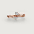 Petite Elegance Gold & Diamond Finger Ring,,hi-res view 3