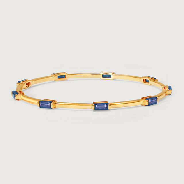 Twilight Whirl 14KT London Blue Topaz Bangle,,hi-res image number null