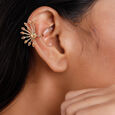 18 KT Yellow Gold Citrine Festive Ear cuff,,hi-res view 3