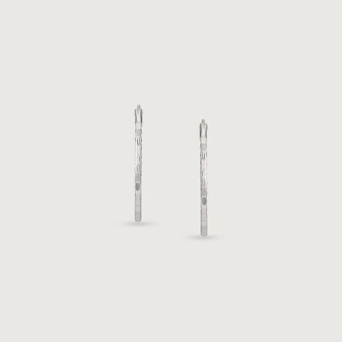 Textured Chic Silver Earrings