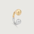 Dual Tone Sphere Silver Ring,,hi-res view 3