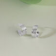 Wavy Chic Silver Earrings,,hi-res view 1
