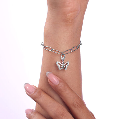 Glitter Pop Silver Charms