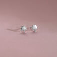 Playful Bloom Silver Earrings,,hi-res view 1