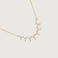 Dazzling Wave Gold & Diamond Necklace,,hi-res view 4