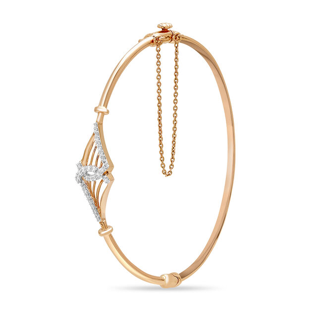 14KT Rose Gold Exquisite Radiant Diamond Bangle,,hi-res image number null