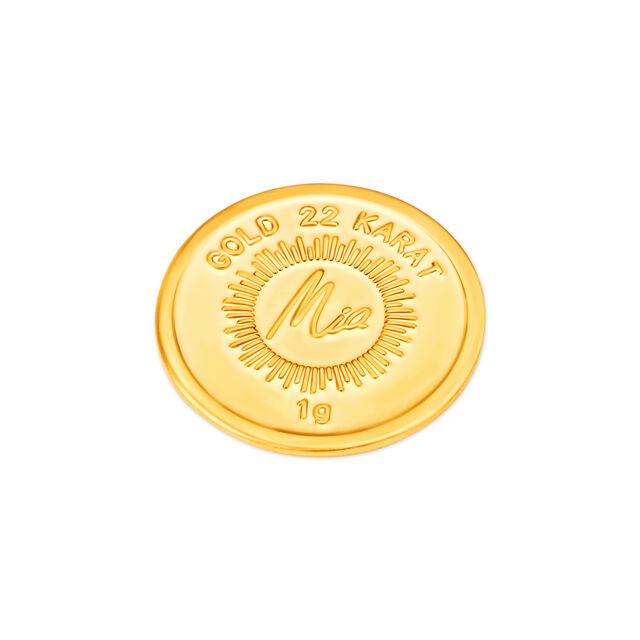 1 GM 22 Karat Stunning Lotus Gold  Coin,,hi-res image number null
