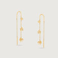 Flutter Bloom Gold Drop Earrings,,hi-res view 1