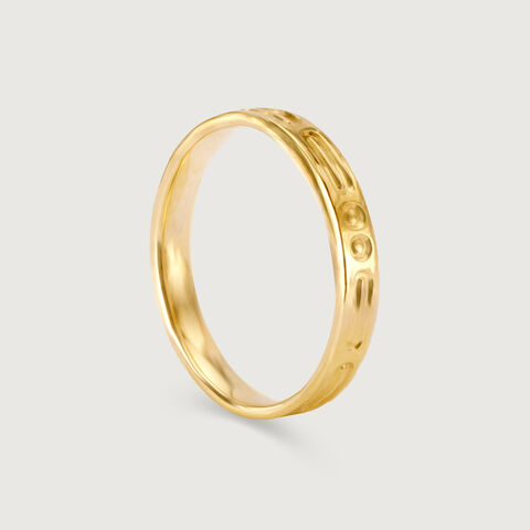 Heartfelt Band 18KT Gold Couple Ring-Single Piece