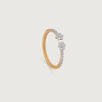 Twin Star Gold & Diamond Finger Ring,,hi-res view 3