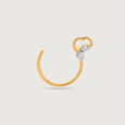 14KT Yellow Gold Diamond Nose Pin,,hi-res view 1