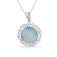 Silver Pendant For Women In Vintage Style With Pearl,,hi-res view 1
