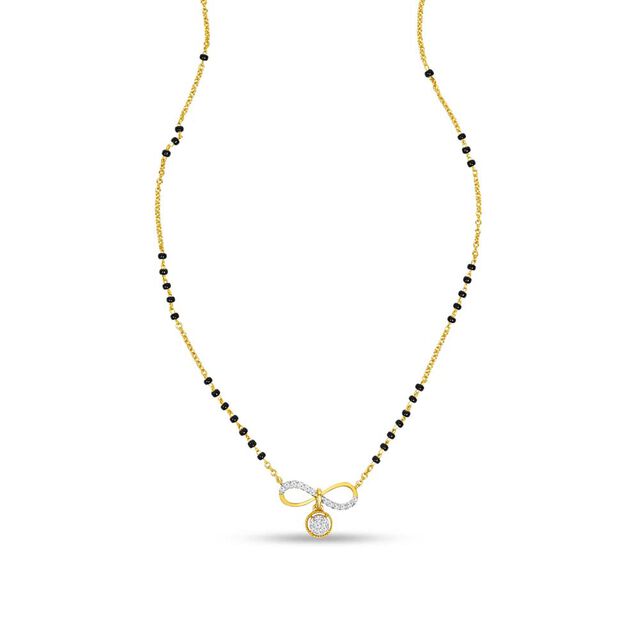 14KT Yellow Gold  and Diamond Mangalsutra to Surprise Your Wife,,hi-res view 5