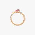 Twin Flame Ruby Diamond Ring,,hi-res view 4