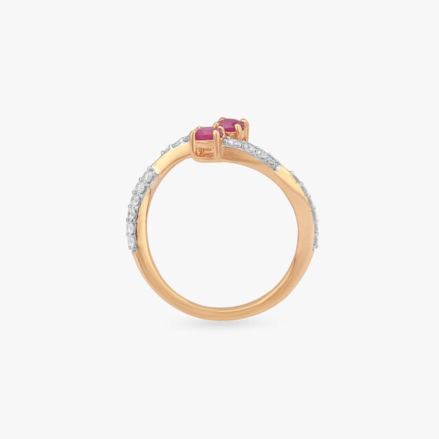 Twin Flame Ruby Diamond Ring,,hi-res image number null