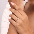 Radiant Cluster Gold & Diamond Finger Ring,,hi-res view 2