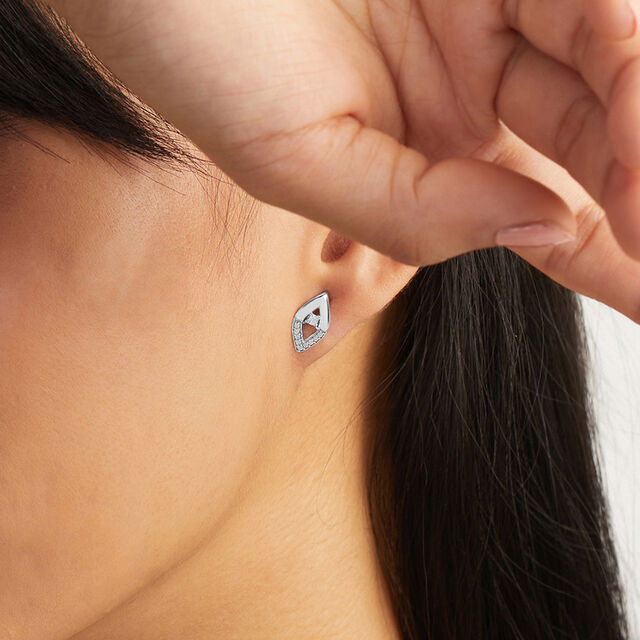 Dazzling Delight Silver Stud Earrings,,hi-res image number null