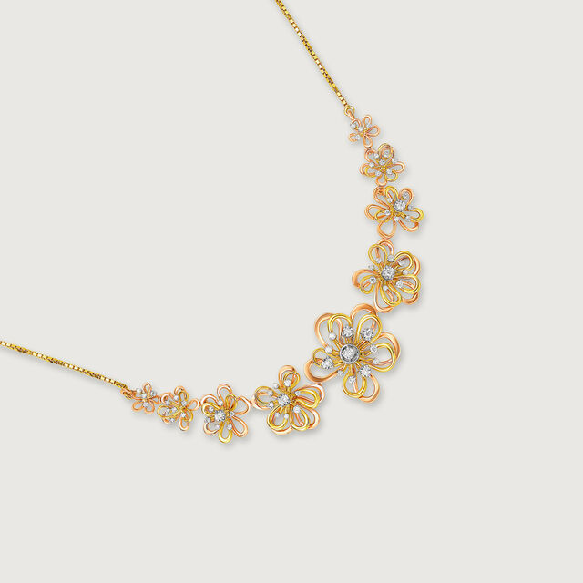 Forget Me Not Floral Diamond Necklace,,hi-res image number null