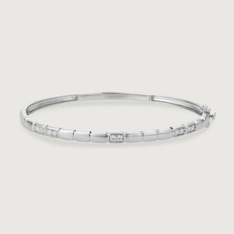 Radiant Grid Silver Bangle