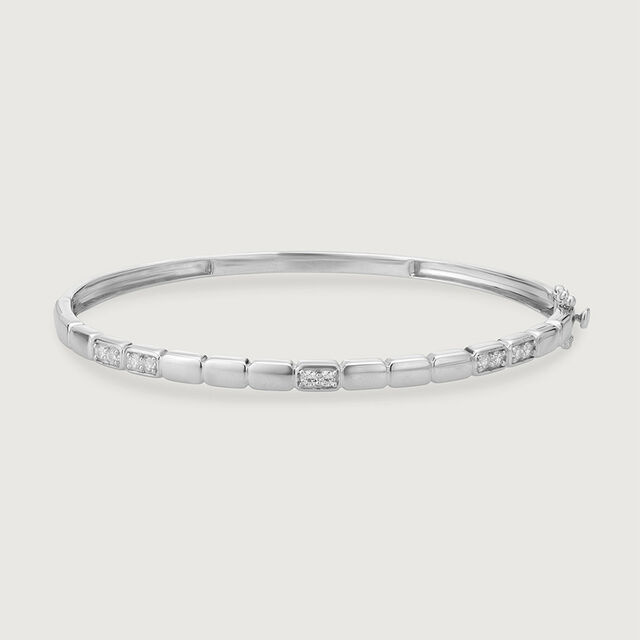 Radiant Grid Silver Bangle,,hi-res image number null