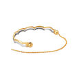 14KT Yellow-White Gold Bangle - Stories On The Curvatures,,hi-res view 2