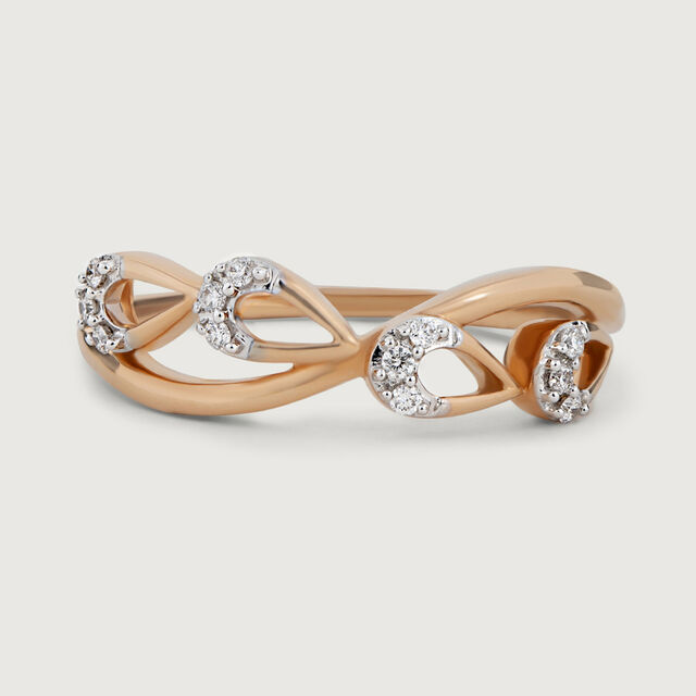Stunning Glamour Gold & Diamond Ring,,hi-res image number null