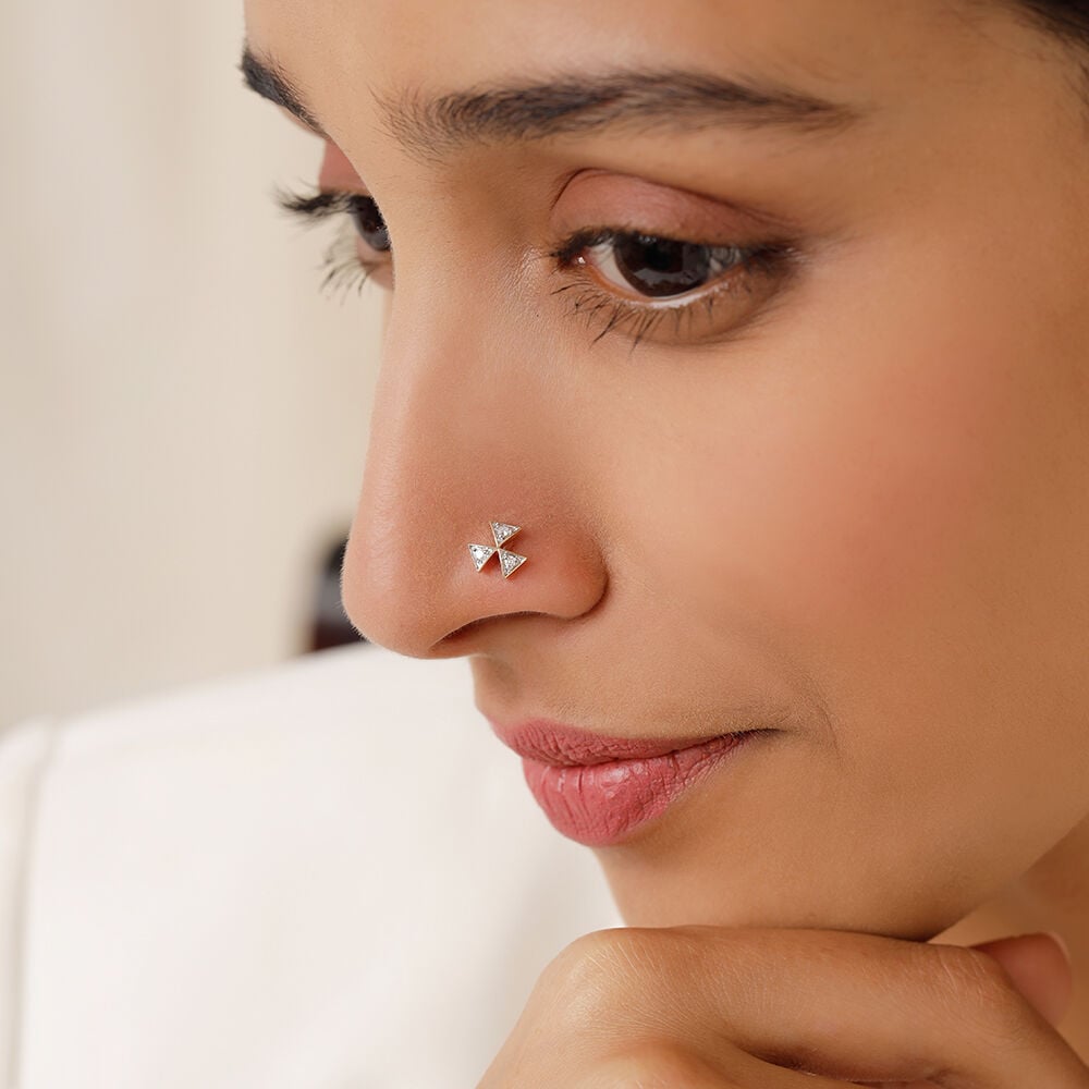 Buy Silver Nose Pins for Girls by Eloish Online | Ajio.com