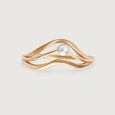 Whimsical Waves 14 Kt Gold & Pearl Ring,,hi-res view 3