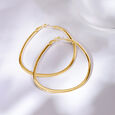 Minimalist Chic 18KT Gold Hoop Earrings,,hi-res view 1