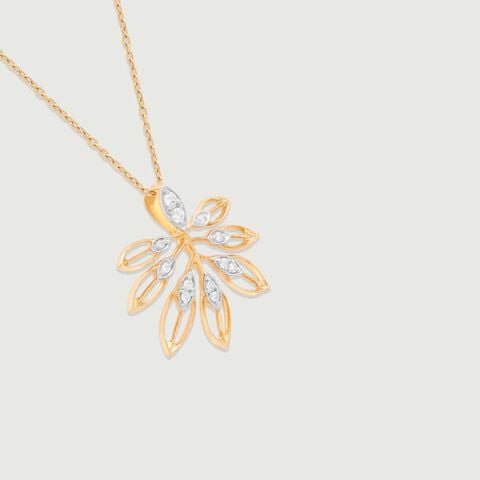 Sassy Foliage Diamond Pendant